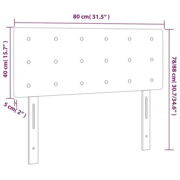 Maison Exclusive - LED-päätyruutu Vaaleanpunainen 80x5x78/88 cm Sametti rosa