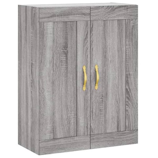 Maison Exclusive - Buffé hög Sonoma grå 69,5x34x180 cm Ingenjörsträ