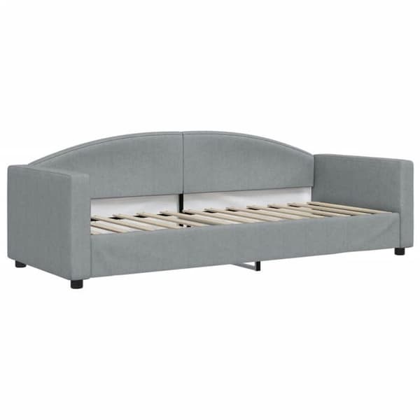 Maison Exclusive - Sengebænk med udtræk og lysegrå skuffer 80x200 cm stof