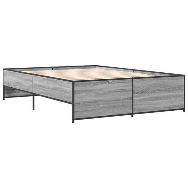 Maison Exclusive - Sängram utan madrass sonoma grå 120x190 cm