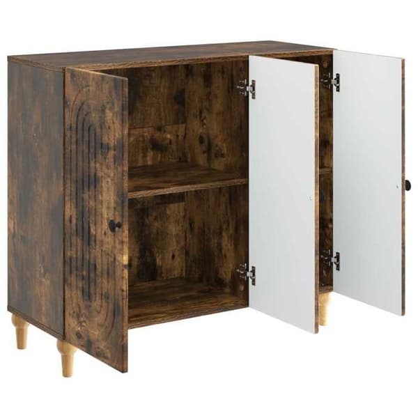 Maison Exclusive - Buffet Røget Eg 89 x 34,5 x 80 cm Ingeniørtræ Rökt ek