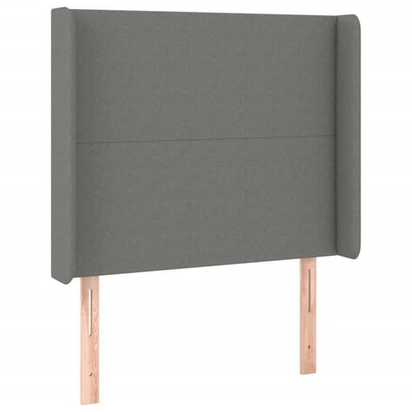 Maison Exclusive - LED-päätyharso Tummanharmaa 103x16x118/128 cm Kangas mörkgrå