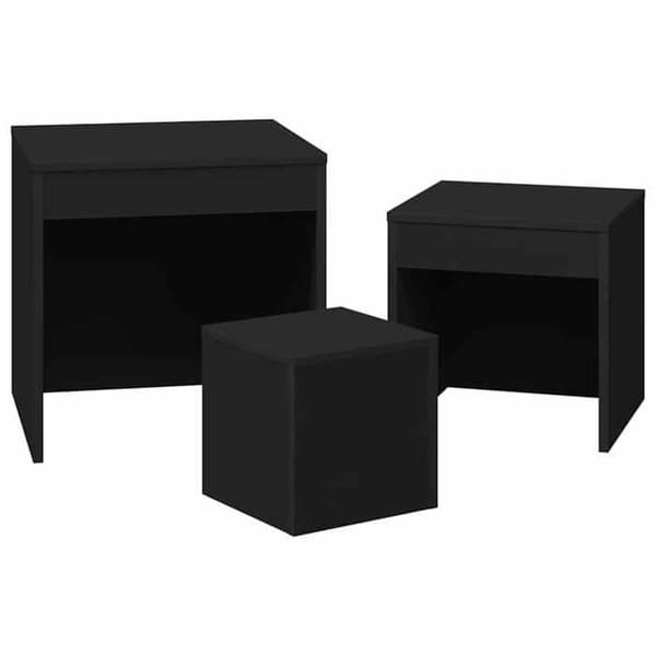 Maison Exclusive - 3 stk. Sort Agglomereret Borde
