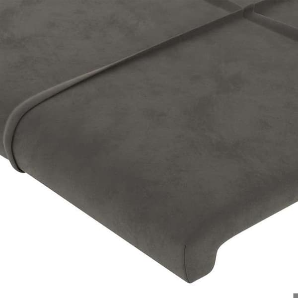 Maison Exclusive - Mörkgrå sänggavel 80x5x78/88 cm Sammet
