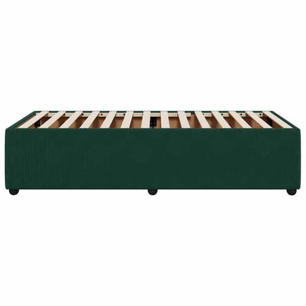 Maison Exclusive - Sängram utan madrass mörkgrön 100x200 cm sammet