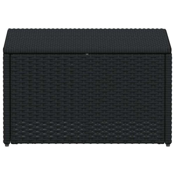 Maison Exclusive - Trädgårdsmöbler 4 delar med kuddar, flätad resin, svart