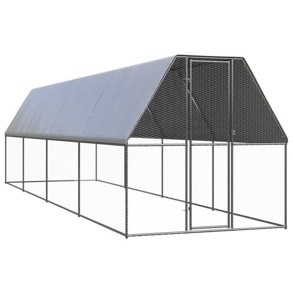 Maison Exclusive - Utomhus hönshus 2x8x2 m Galvaniserat stål