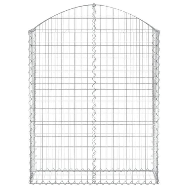 Maison Exclusive - Båge av gabionkorgar 100x30x120/140 cm Galvaniserat stål silver-