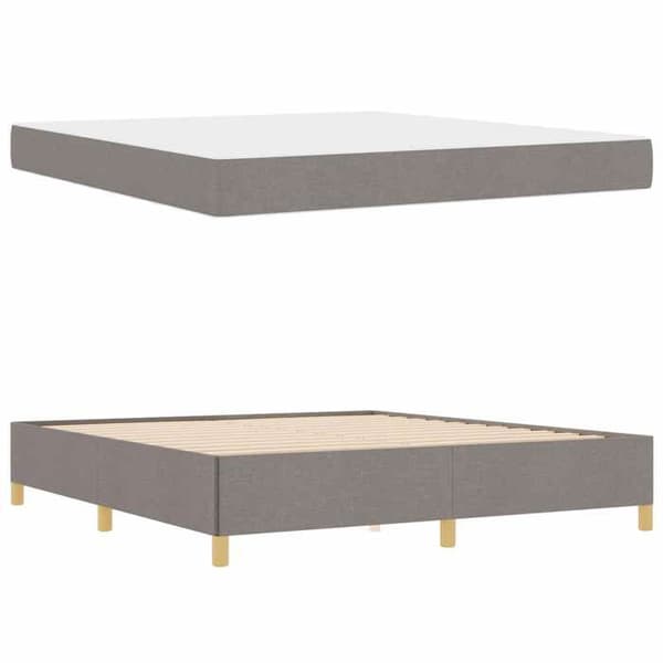 Maison Exclusive - Sängram Taupe 180 x 200 cm tyg Mol