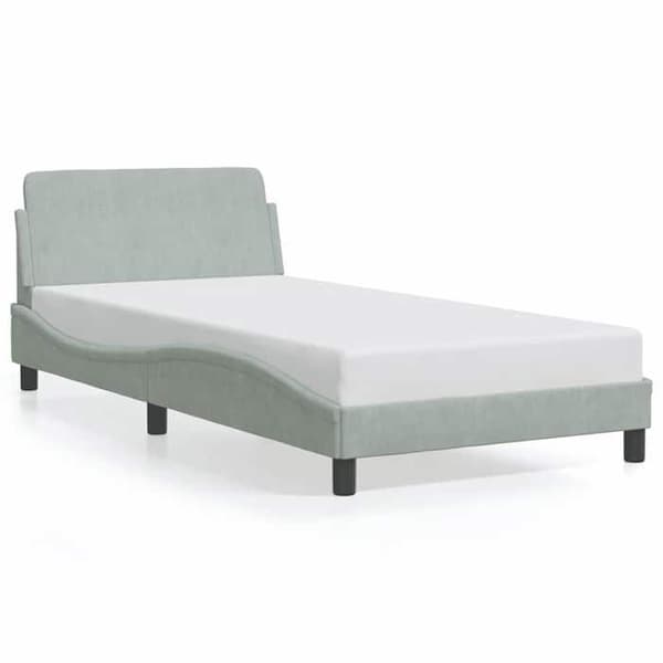 Maison Exclusive - Dover-harmaa sänkykehys 100x200 cm sametti Ljusgrått