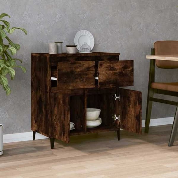 Maison Exclusive - Buffet Røget Eg 60x35x70 cm Ingeniørtræ Rökt ek
