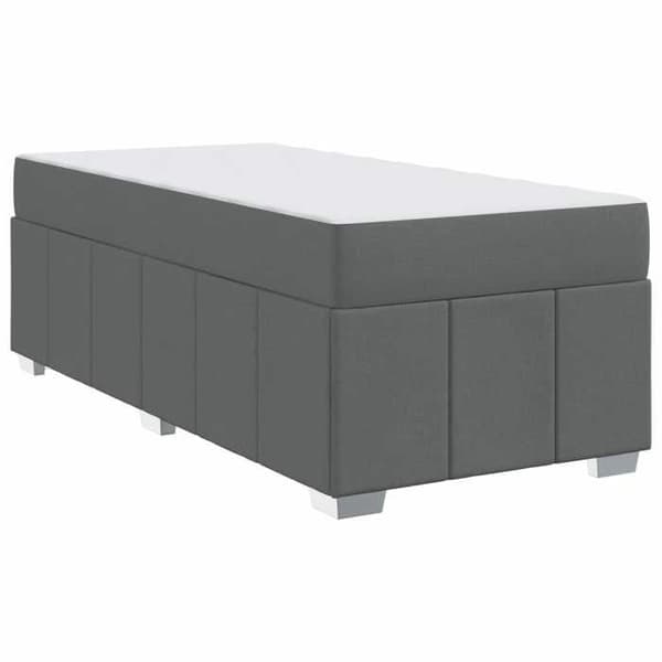 Maison Exclusive - Sängram med madrass Mörkgrå 80 x 200 cm tyg
