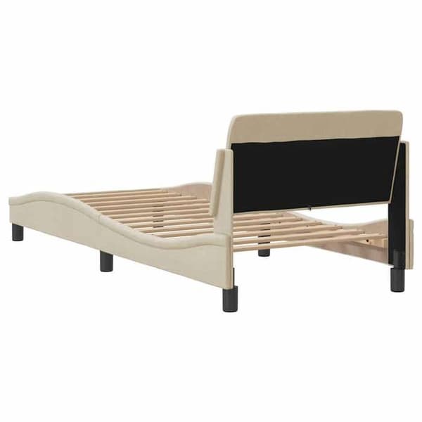 Sängram - EXKLUSIV HEM - Dover - Kräm - 80x200 cm - Tyg & ribbor Grädde