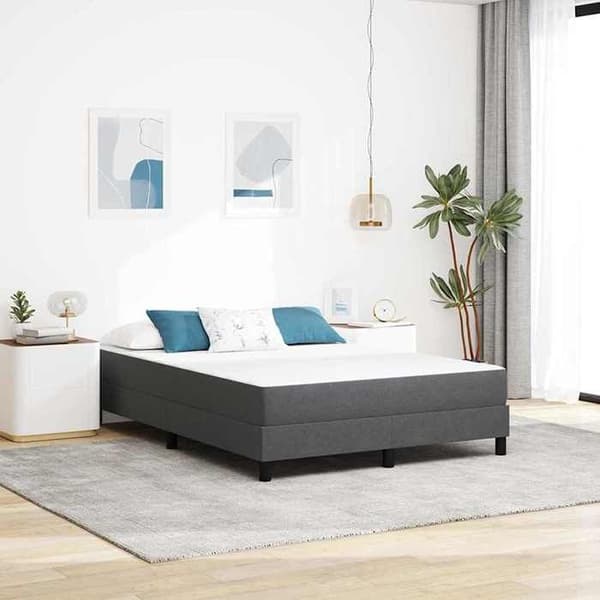 Maison Exclusive - Sengemad med grå madras 140 x 200 cm stof