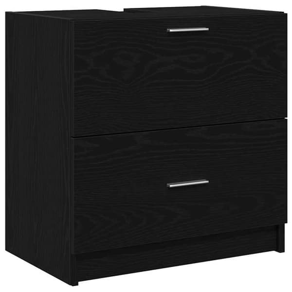 Maison Exclusive - Badeværelsesskab Sort eg 59 x 37 x 59 cm svart ek