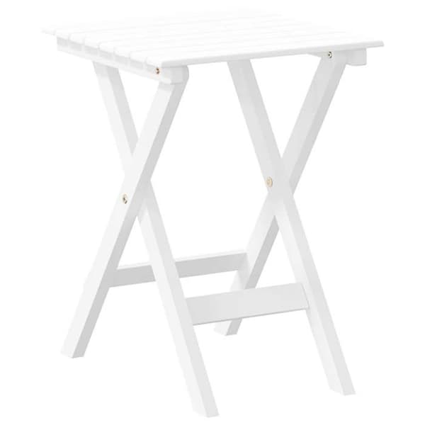 Maison Exclusive - Gungstolar set om 2, hopfällbart bord i massiv poppel, vit