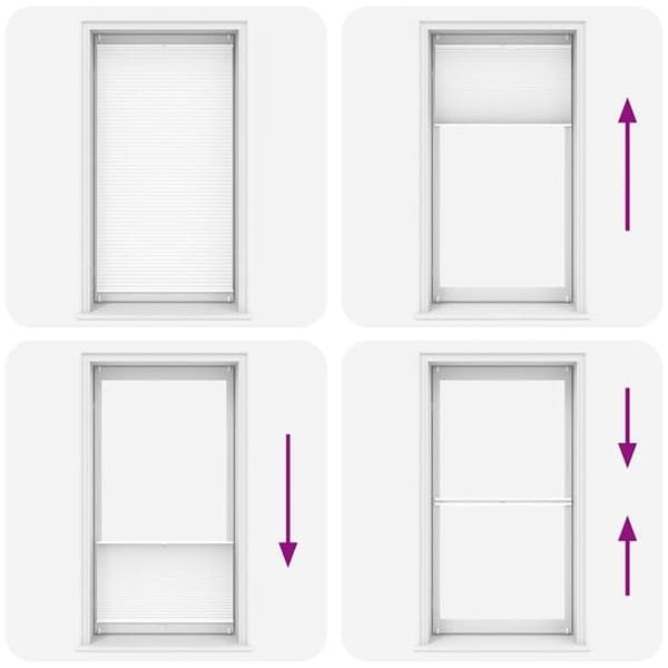 Butik plissé - Maison Exclusive - 100 x 200 cm - Vit - Montering utan borrning Vit