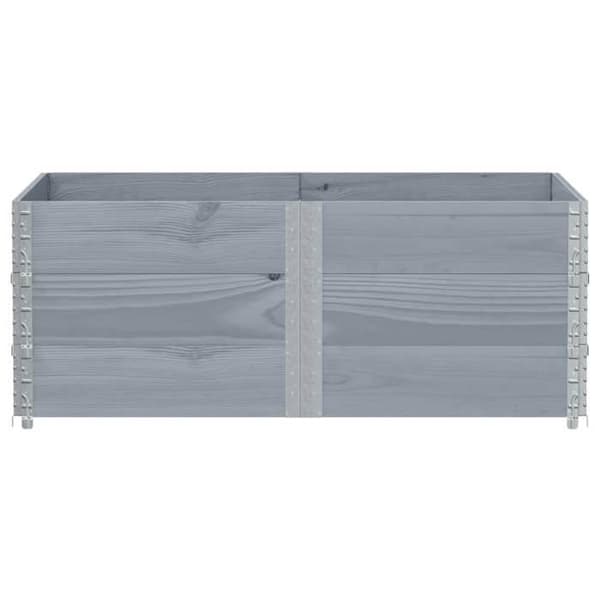 Maison Exclusive - Grå blomlåda 150x100 cm av massivt furu Grå