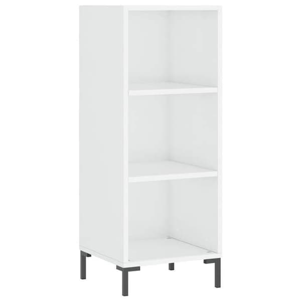 Maison Exclusive - Hvid glans buffet 34,5x32,5x90 cm ingeniørtræ