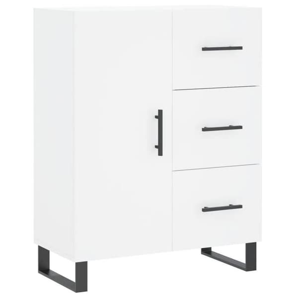 Maison Exclusive - Vit buffé 69,5x34x90 cm ingenjörsträ