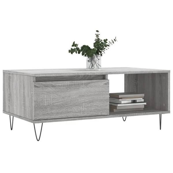 Maison Exclusive - Soffbord Sonoma grå 90x50x36,5 cm Ingenjörsträ