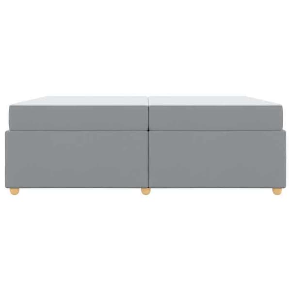 Maison Exclusive - Sängram med madrass Ljusgrå 200 x 200 cm tyg Ljusgrått