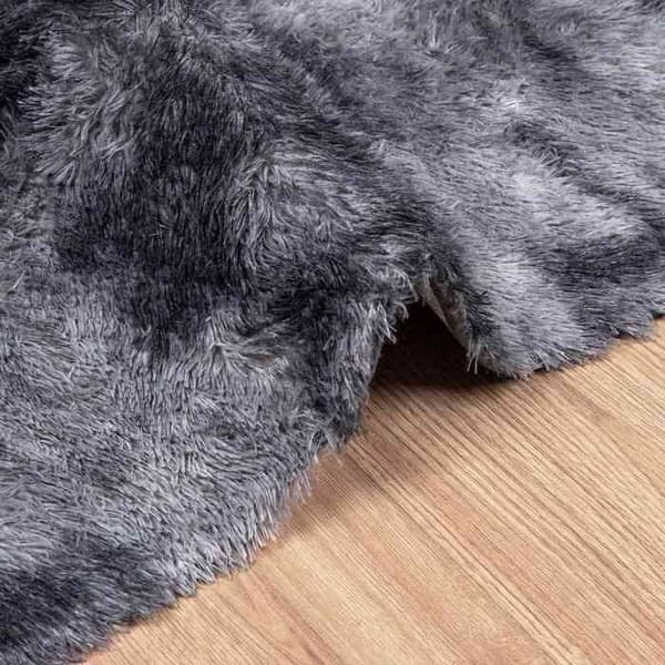 Matto - MAISON EXCLUSIVE - NAVARRA - Shaggy - Tummanharmaa - 120x170 cm mörkgrå