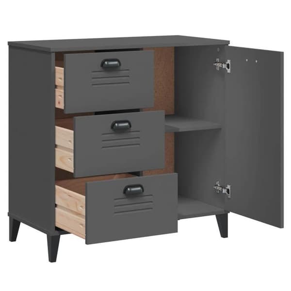 Maison Exclusive - Buffé VIKEN grå antracit 80x40x80 cm ingenjörsträ