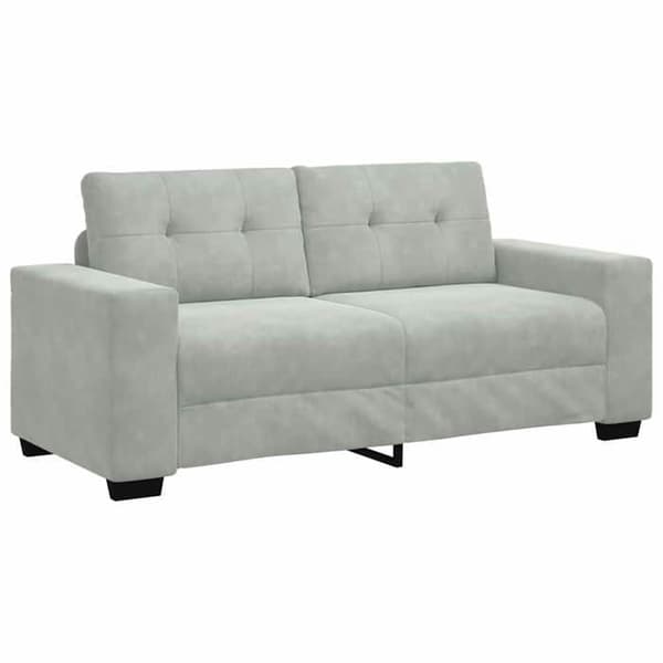 Divaani - MAISON EXCLUSIVE - Maison Exclusive - Vaaleanharmaa sametti - 2 paikkaa - 180x77x82 cm Ljusgrått
