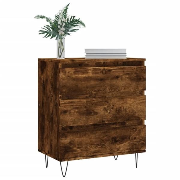 Maison Exclusive - Buffet Røget Eg 60x35x70 cm Ingeniørtræ