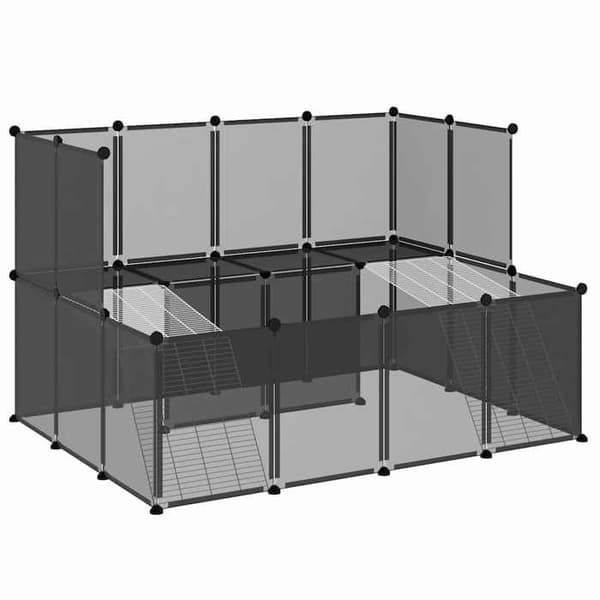 Maison Exclusive - Bur til små dyr Sort 143x107x93 cm PP og Stål