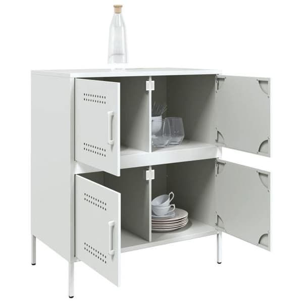 Maison Exclusive - Buffé vit 68x39x79 cm stål