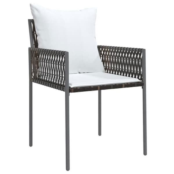 Maison Exclusive - Trädgårdsstolar och kuddar set om 6 brun 54x61x83 cm rotting