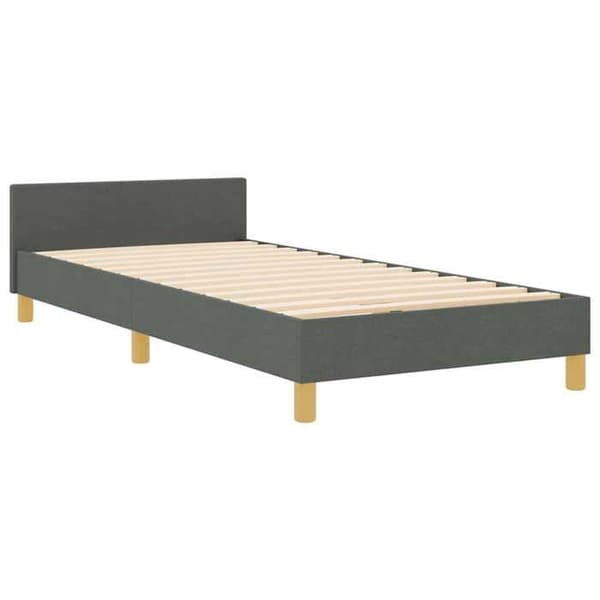 Sängram - EXKLUSIV HEM - Modern - Mörkgrå sammet - 80 x 200 cm - Dold förvaring Mörkgrå