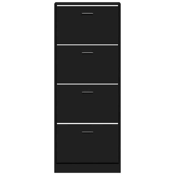 Maison Exclusive - Skoskab Sort 59x17x150 cm Ingeniørtræ
