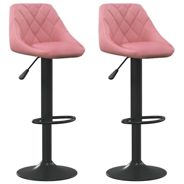 Barstole - Noname - Sæt af 2 - Pivert - Højdejusterbar - Moderne design Lyserød
