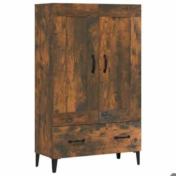 Maison Exclusive - Buffé hög Ek rökig 70x31x115 cm Ingenjörsträ