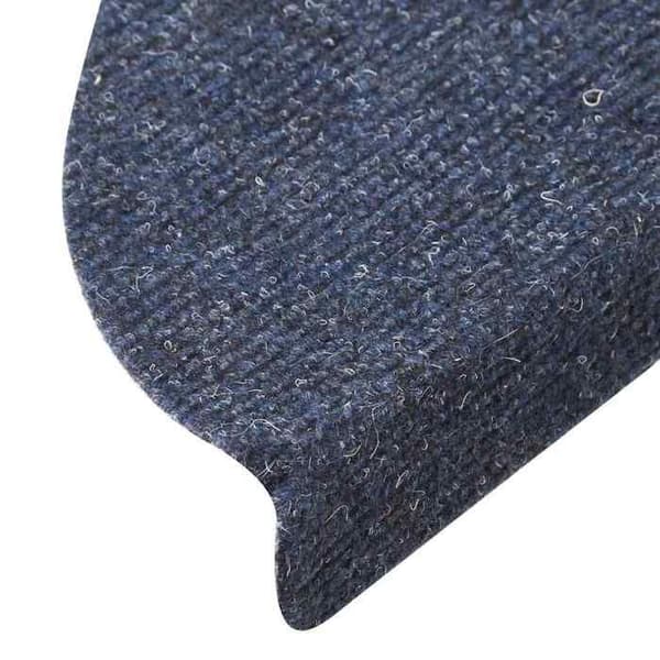 Maison Exclusive - Selvklæbende trappetæpper 10 stk. 56 x 17 x 3 cm Blå Halvcirkel Blå