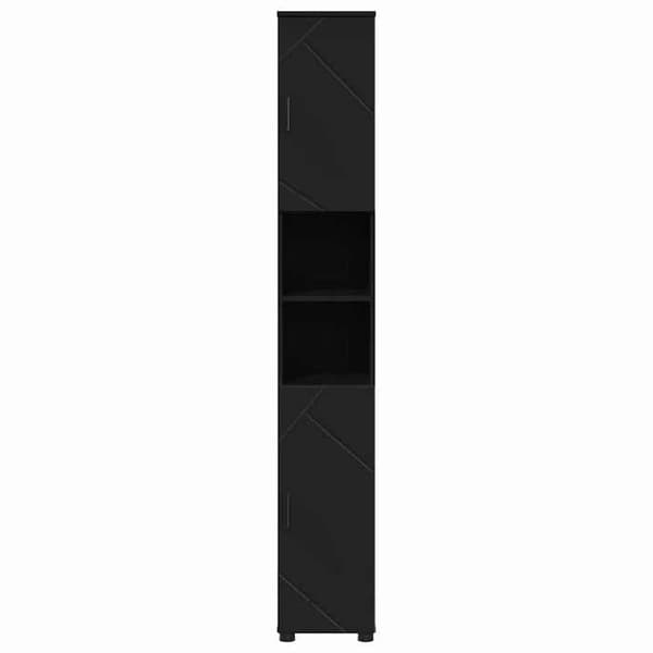 Maison Exclusive - Badeværelsesskab med opbevaring Sort 30 x 35 x 192 cm