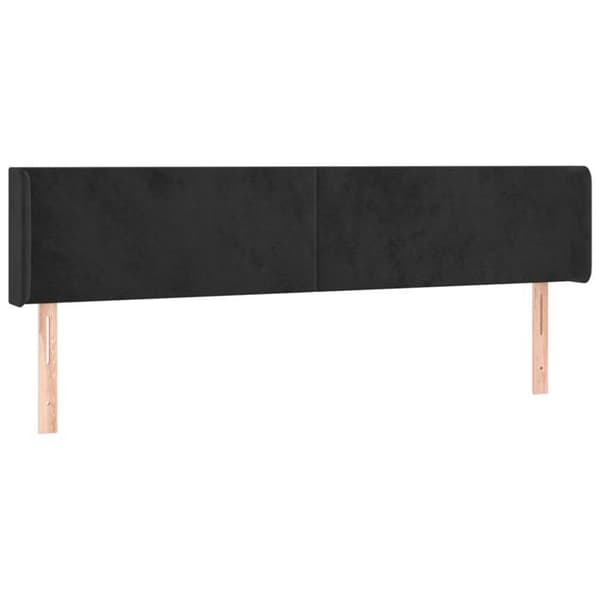 Maison Exclusive - LED-päätymustalla 163x16x78/88 cm sametti Svart