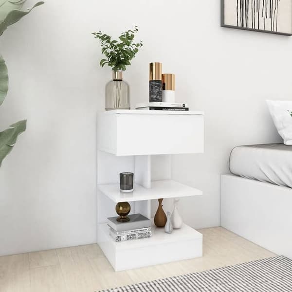 Maison Exclusive - Sängbord 2 st Vit 40x35x65 cm Ingenjörsträ Vit