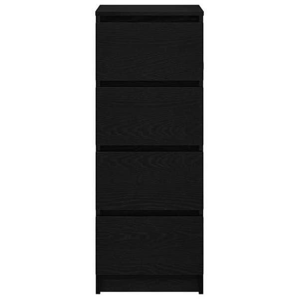 Maison Exclusive - Buffet i sort egetræ 37,5x35x99 cm i ingeniørtræ svart ek