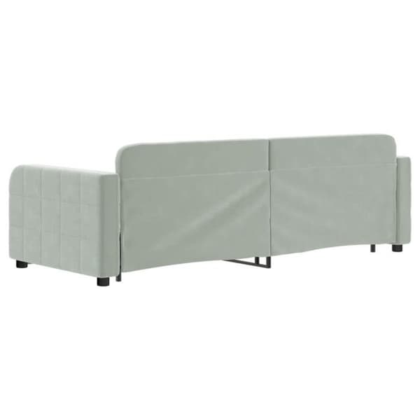 Päivävuode - EXCLUSIVE-KOTI - 80x200 cm - 2-in-1 vuodesohva (sohva+vuode) - 2 laatikkoa - Harmaa sametti
