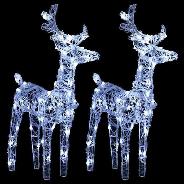 Maison Exclusive - Julren 2 st 80 LED Kallvit Akryl