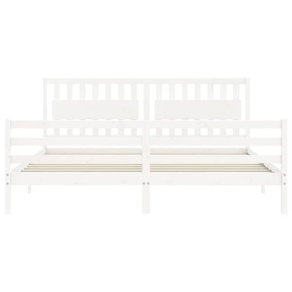 Sängram - Exklusivt Hem - Vit - 200 x 200 cm - Massivt trä Vit