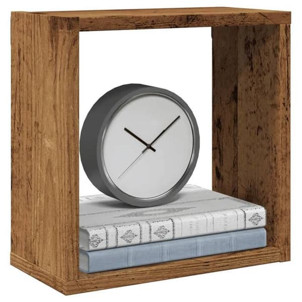 Maison Exclusive - Vægmonterede kubereoler 4 stk gammel træ 30x15x30 cm