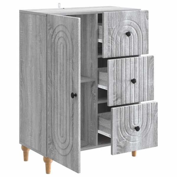 Maison Exclusive - Buffé Sonoma grå 66 x 34,5 x 90 cm Ingenjörsträ Grå