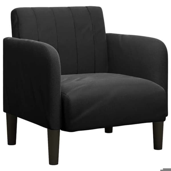 Stol - EKSKLUSIV HUS - 54 cm - Sort - Velour - Armlæn Svart