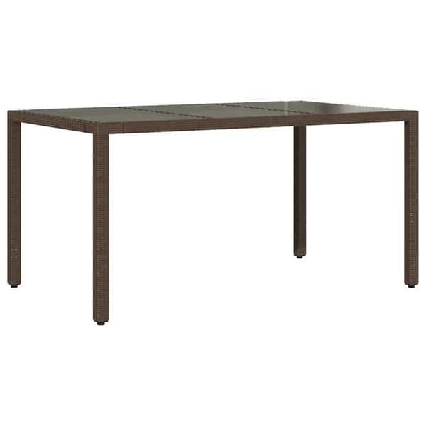 Maison Exclusive - Havebistro sæt 7 dele med brune puder i poly rattan