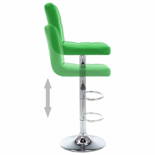 Maison Exclusive - Baarijakkarat 2 kpl vihreä keinonahka